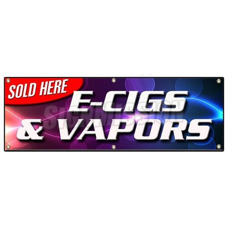 Signmission E-CIGS & VAPORS SOLD HERE BANNER SIGN pipes flavored pens hookah B-72 E-Cigs & Vapors Sold